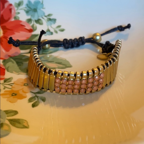 Marlyn Schiff adjustable gold & peach bracelet - Picture 2 of 7